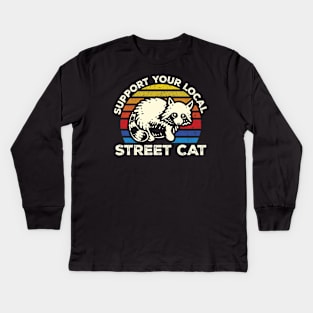 Support You Local Street Cat Kids Long Sleeve T-Shirt